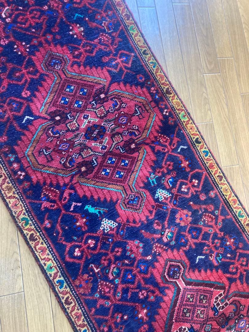 アンティークタブリーズオールドヴィンテージランナーラグ