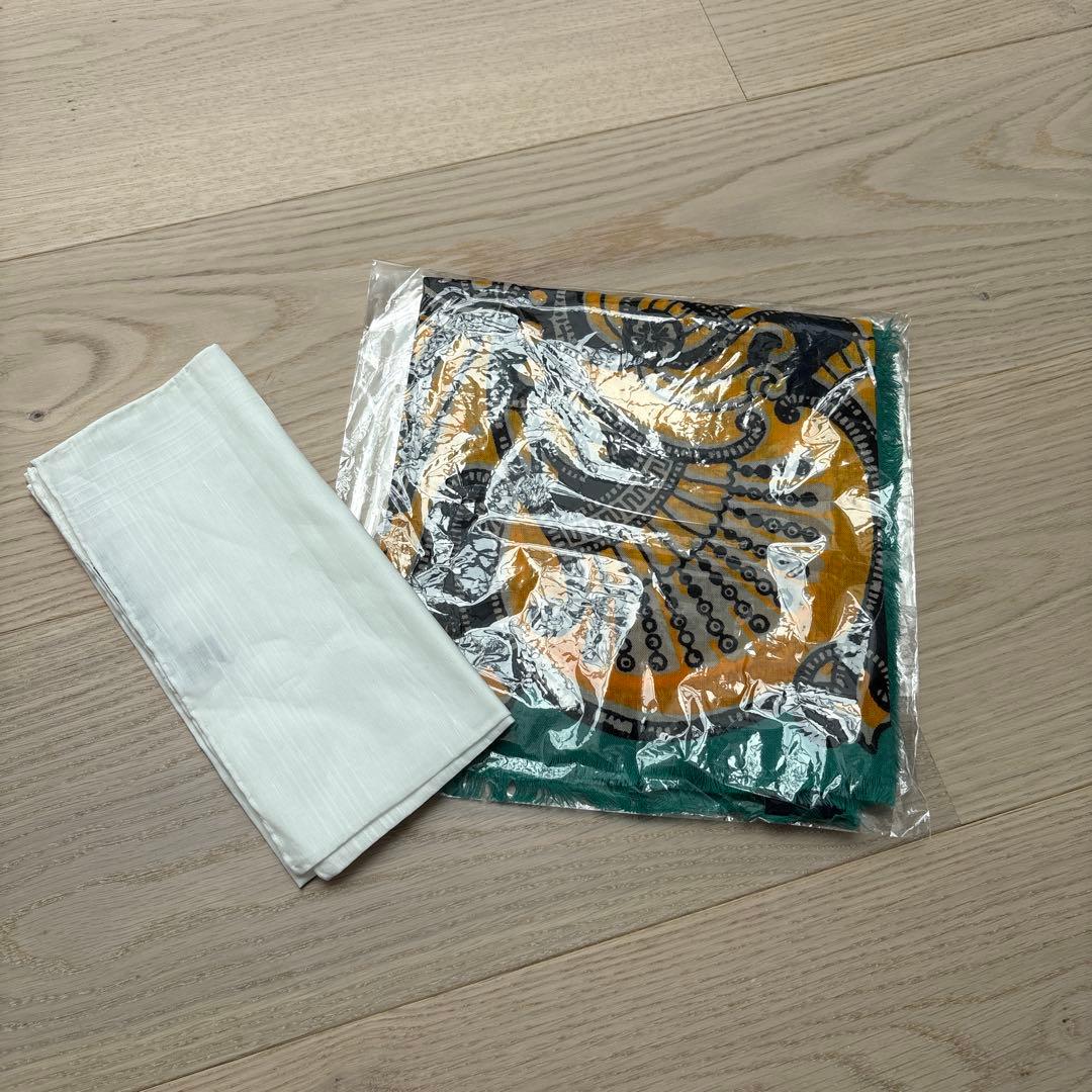 メンズ　エルメススカーフ　CARLO RIVA ハンカチ