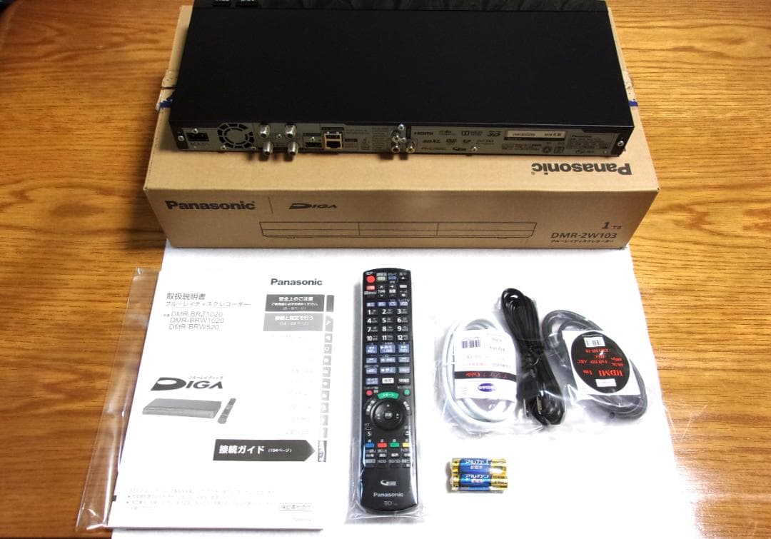 4K/パナソニック ブルーレイレコーダー/DMR-BRW1020（２チューナ）