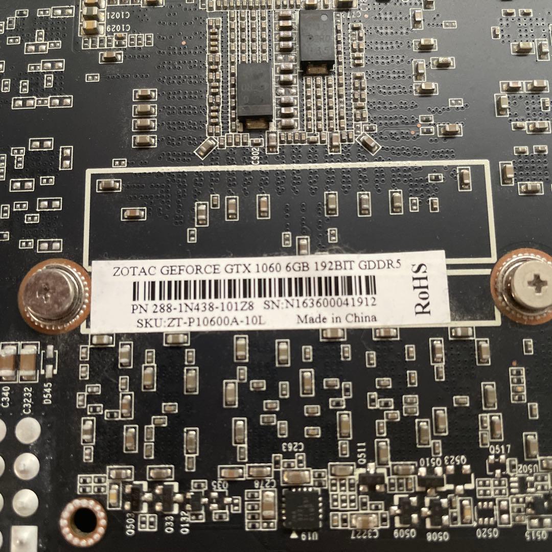 グラフィックボード・グラボ・ビデオカード ZOTAC GEFORCE GTX 1060 6GB