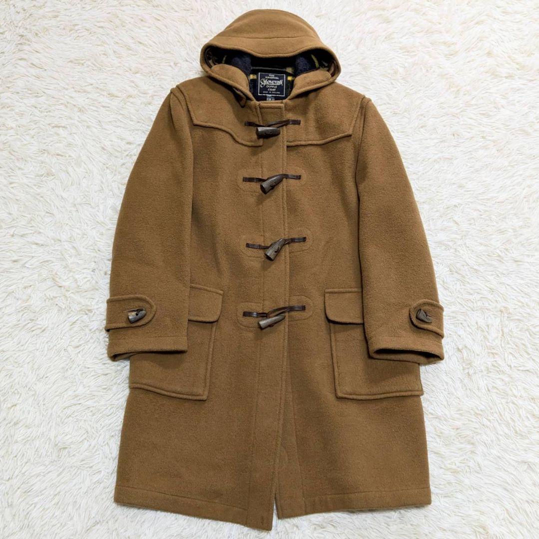 90s グローバーオール ダッフルコート チェック柄 キャメル 英国製 M