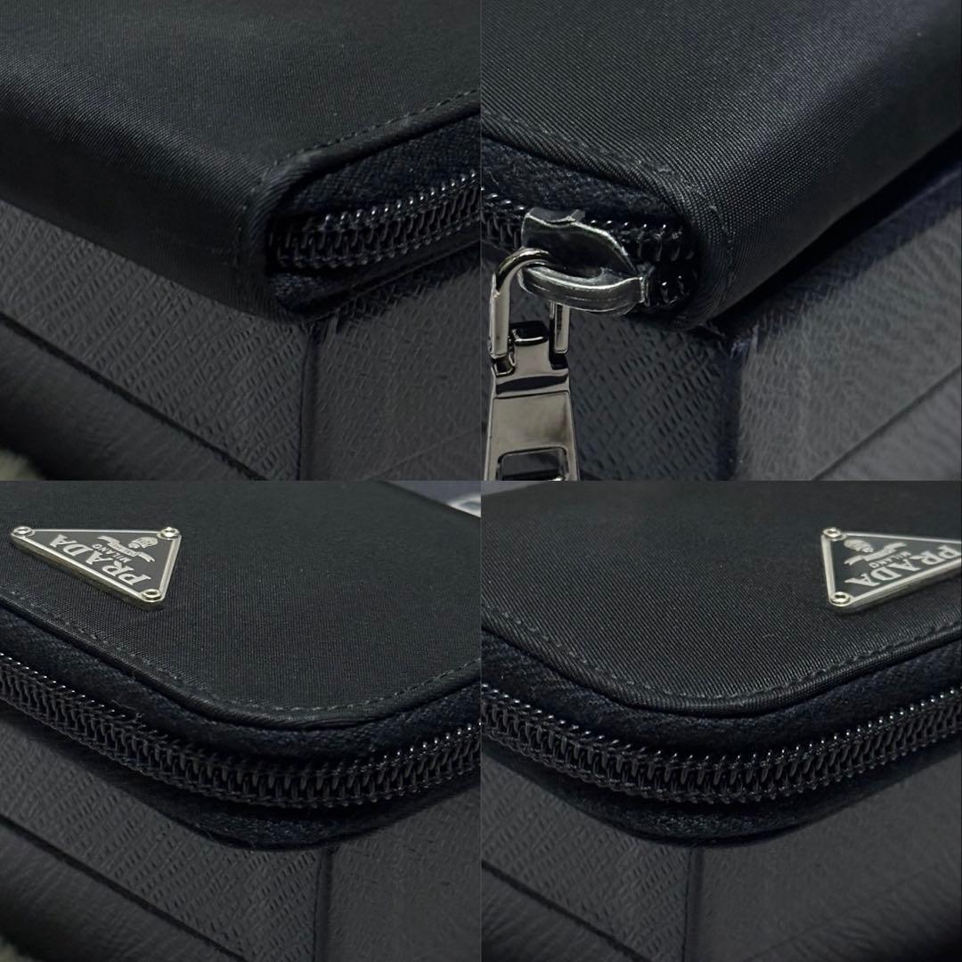 PRADA プラダ　ケース　ナイロン　三角ロゴ　ラウンドファスナー
