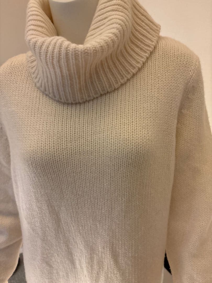 アディアムＡＤＥＡＭタートルカシミヤワンピース白４（Ｌ位）フォクシー34733