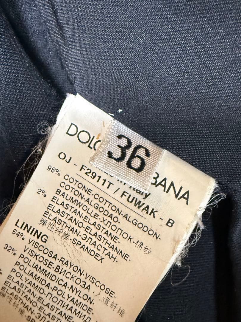 Dolce & Gabbana ブラック テーラードジャケット36