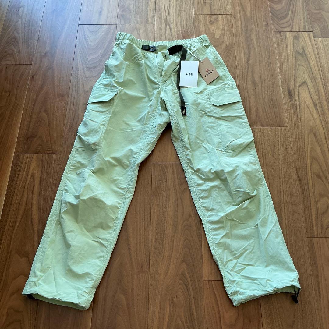 新品！未使用！GRAMICCIグラミチVIS別注ビッグポケットカーゴPT 黄緑S