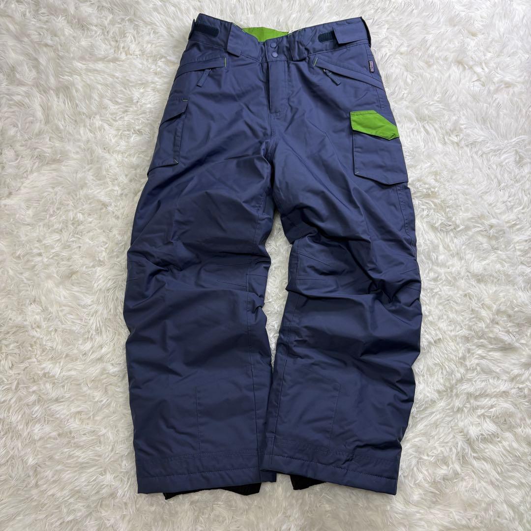 パタゴニアPatagoniaスキーウェアボーイズXL(14)グリーン系ネイビー系