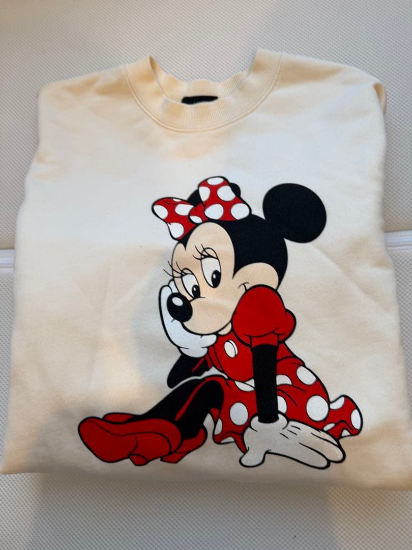 wcj ミニーマウス プリント クルーネック スウェット