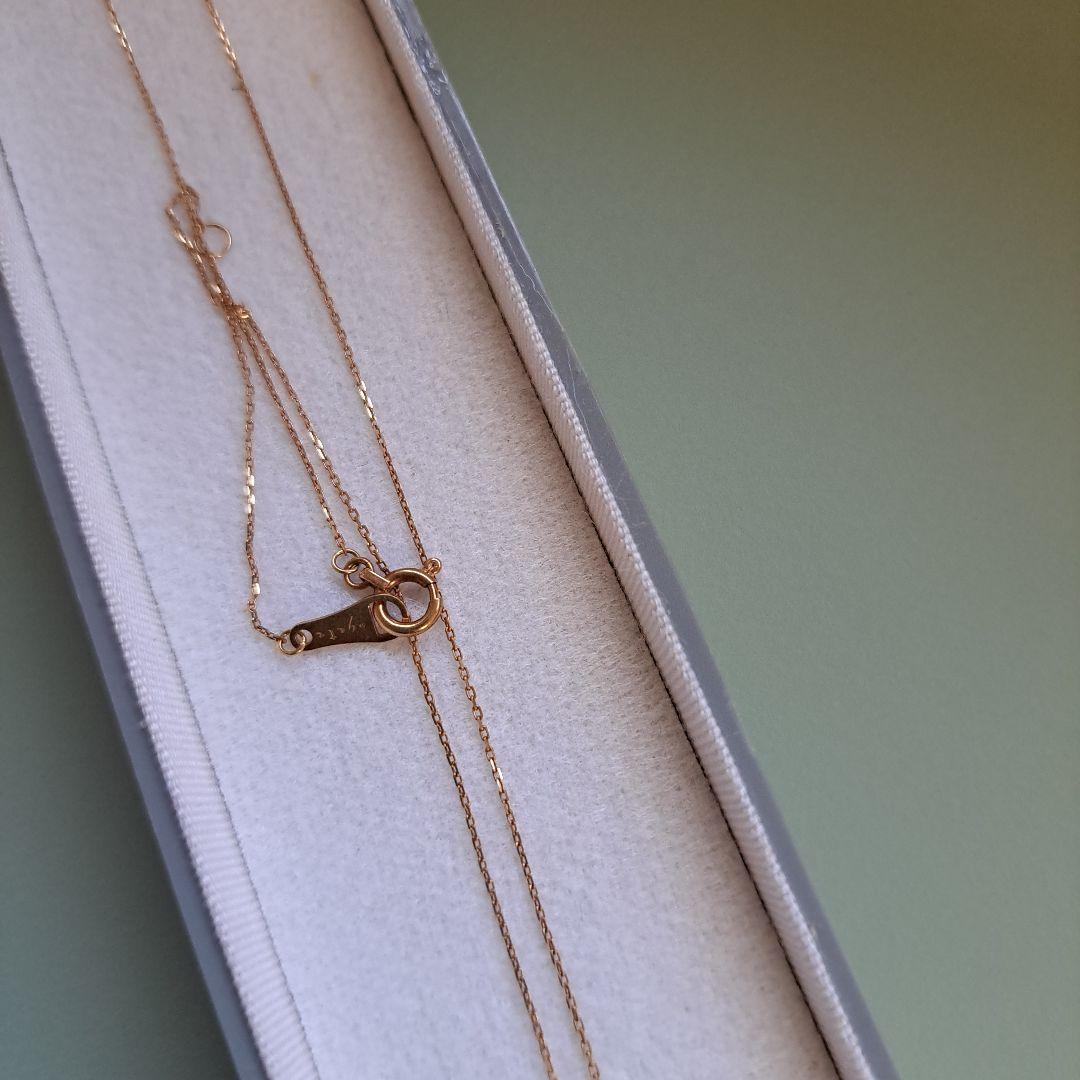 agete　K18ゴールドクロスネックレス