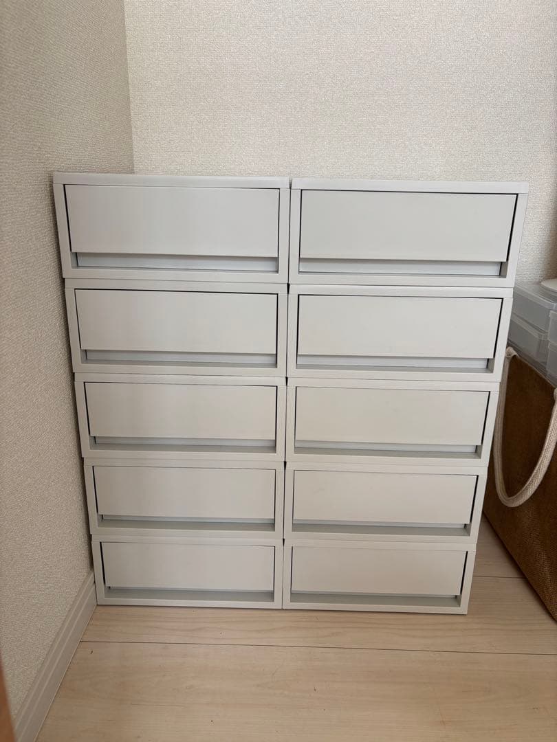 無印良品 ポリプロピレン収納ケース引出付 (10セット)