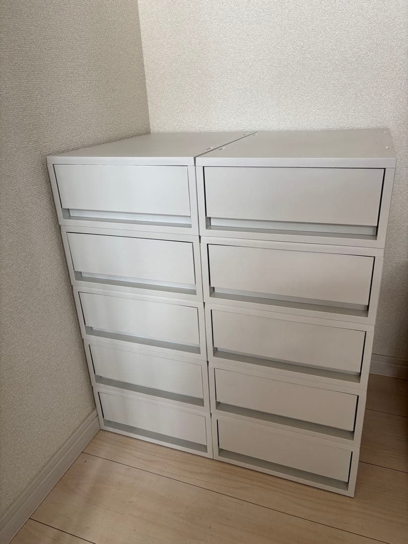 無印良品 ポリプロピレン収納ケース引出付 (10セット)