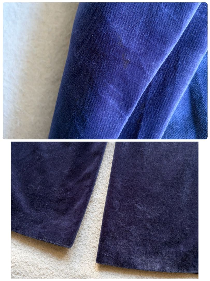 超激レア✨ポロバイラルフローレン ベロアパンツ スラックス ブルー系 32/32