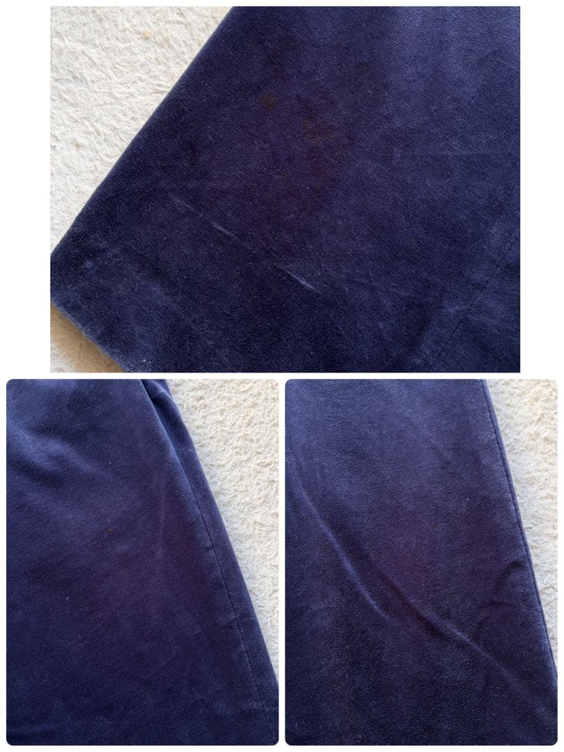 超激レア✨ポロバイラルフローレン ベロアパンツ スラックス ブルー系 32/32