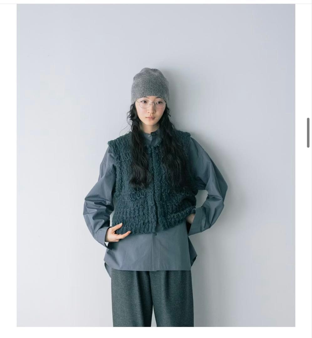 【新品】北欧　暮らしの道具店　ウール混のチャンキーニットベスト