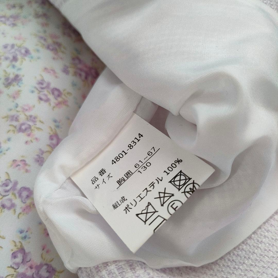 ELLE en noir 130 入学式 卒園式 花柄ワンピセットアップ極美品