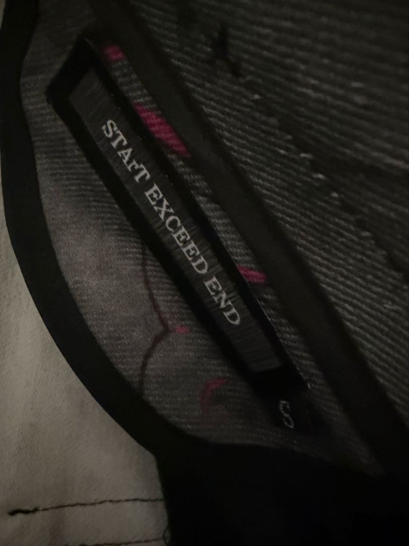 STARTEXCEEDEND グラフィック　ワイドレッグデニム