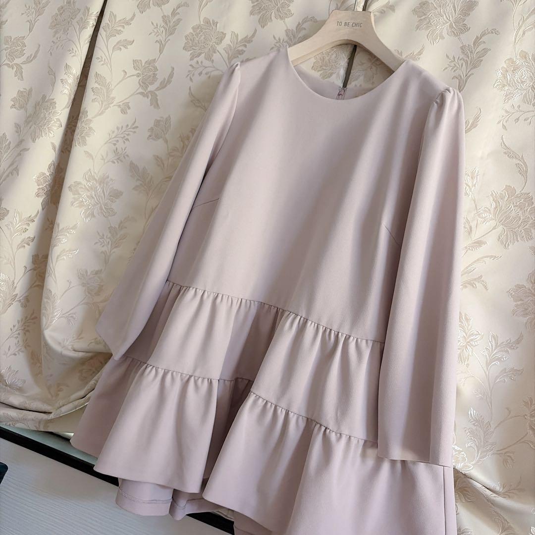 美品 大きいサイズ ローズティアラ ティアード フリルチュニック