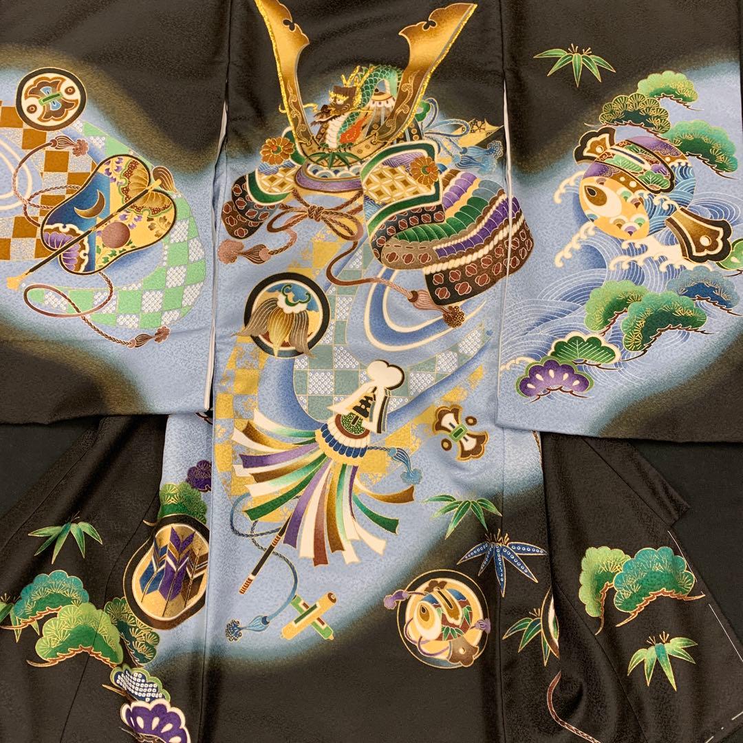 ナターシャ新品祝着京友禅本金豪華友禅仕様、特選大将龍兜に祝小槌古典宝尽くし