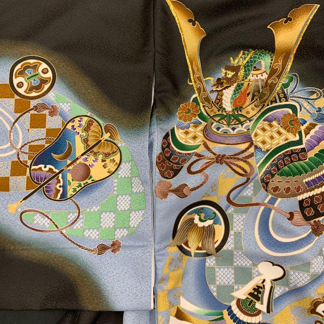 ナターシャ新品祝着京友禅本金豪華友禅仕様、特選大将龍兜に祝小槌古典宝尽くし