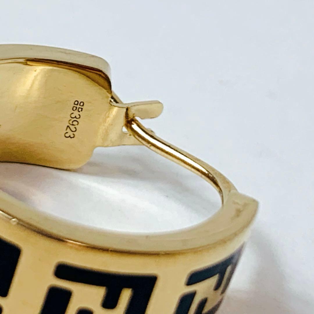 未使用品FENDI フェンディ　フープピアス　ゴールド　ズッカ　片耳