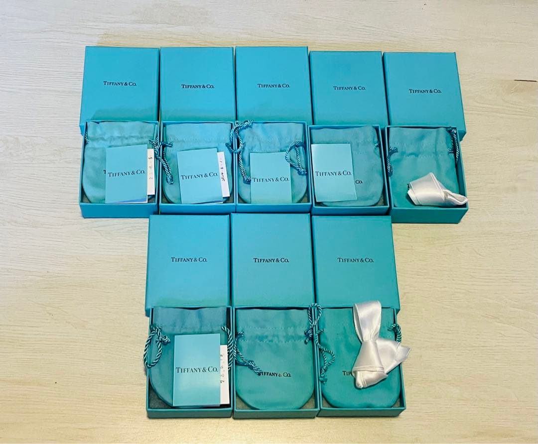 Tiffany & Co. アクセサリー空箱　ギフトボックス ８個セット　現行品
