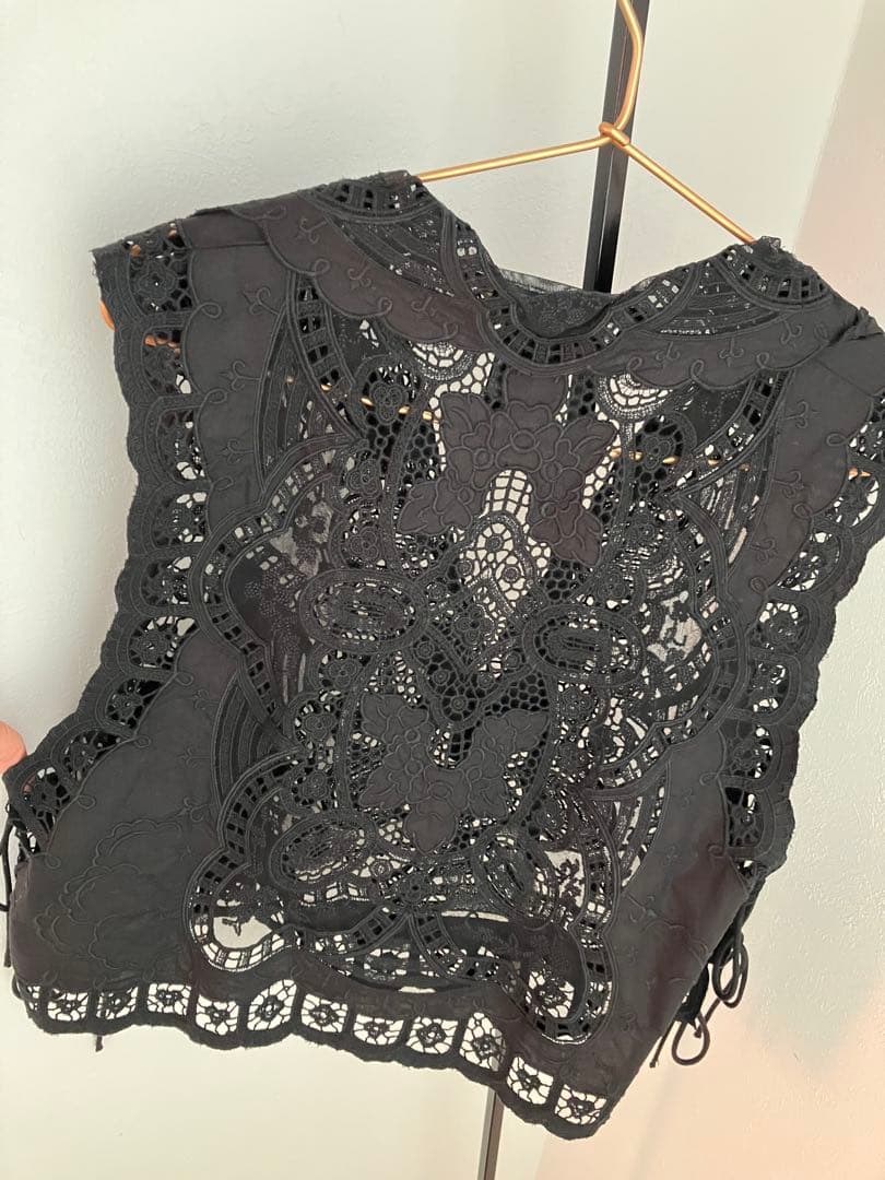 Curensology ブラック レースビスチェ F