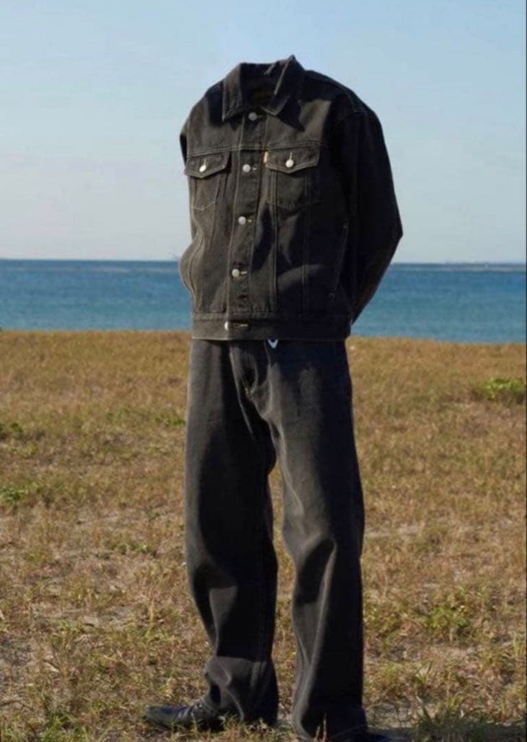 完売品 BELVET Washed Black Denim Jacket