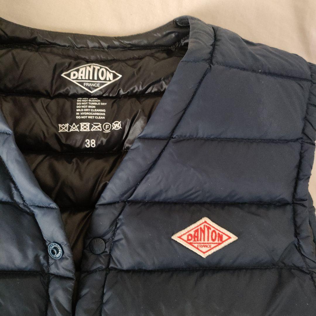 DANTON ネイビー ダウンベスト 38