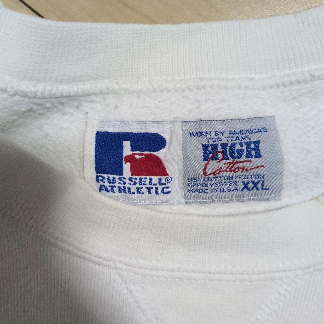90s ラッセル ハイコットン ビンテージ usa製 old 前V スウェット