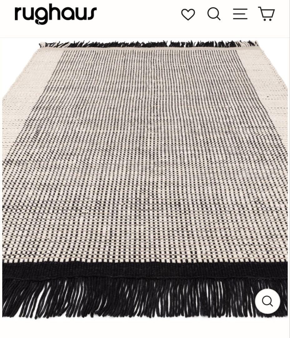 r*n様 【RUGHAUS】Mira ラグ 160×230cm ブラック／完売品