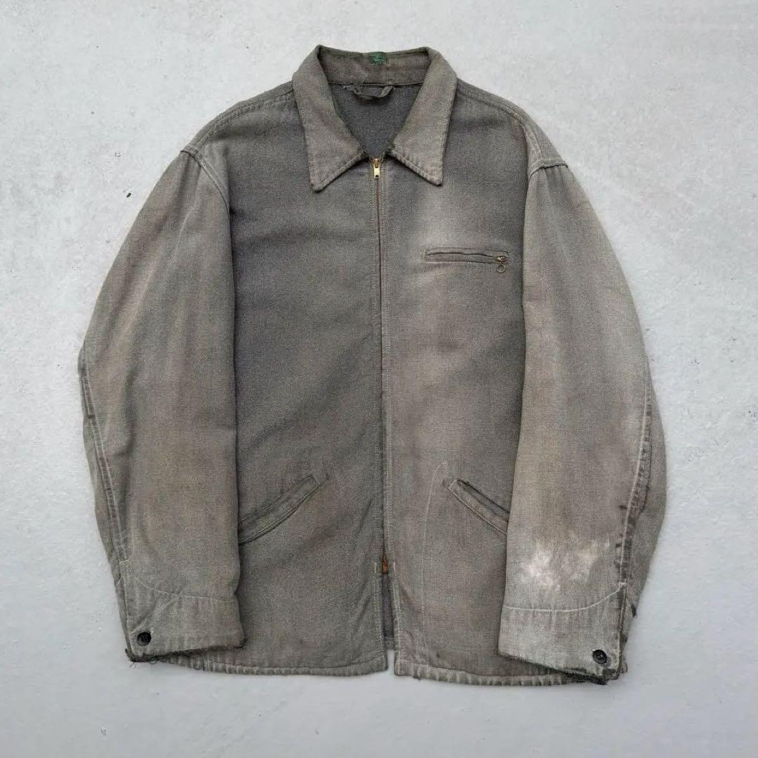 50s HERCULES ブラックシャンブレー ワークジャケット カバーオール
