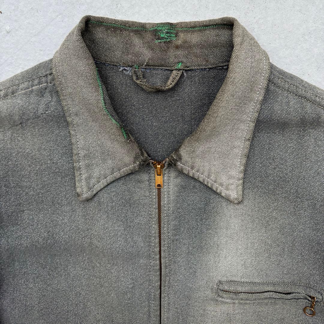 50s HERCULES ブラックシャンブレー ワークジャケット カバーオール