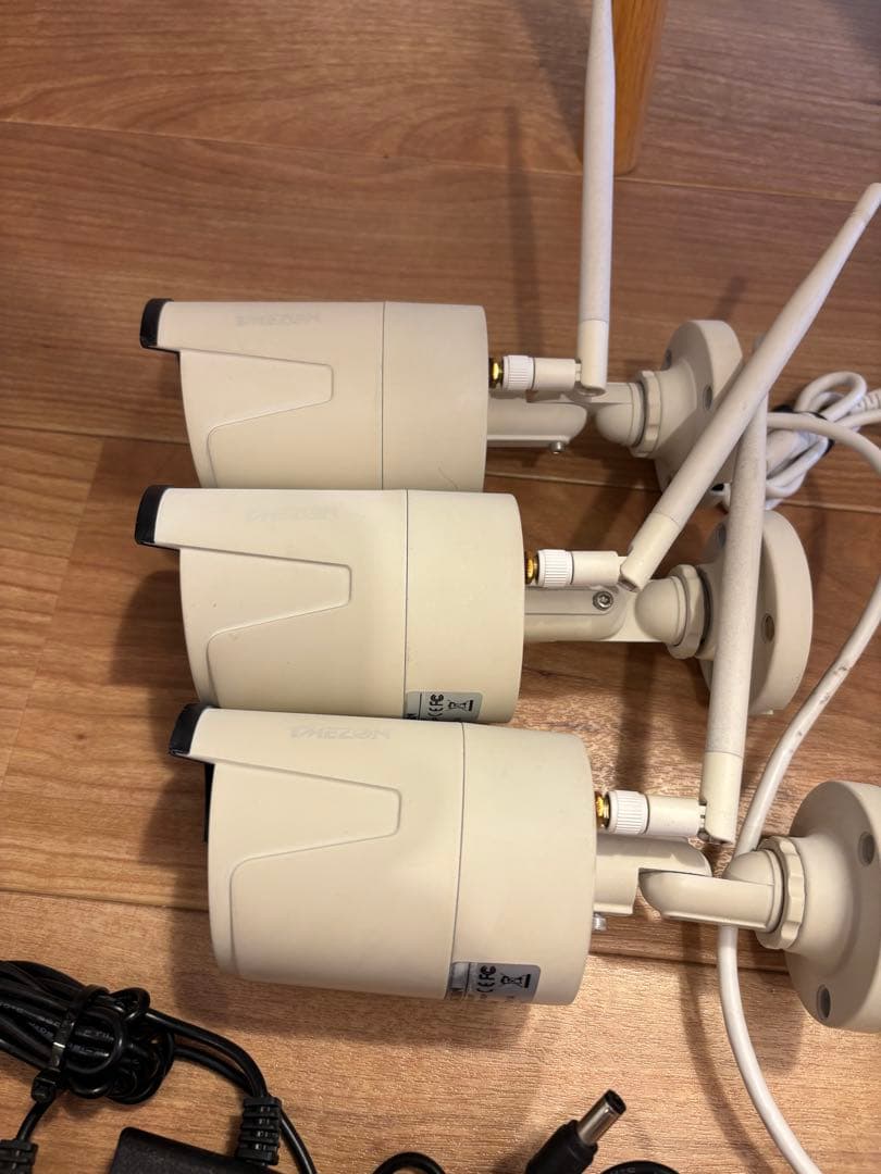 ワイヤレス防犯カメラ3台セット NVR本体付き