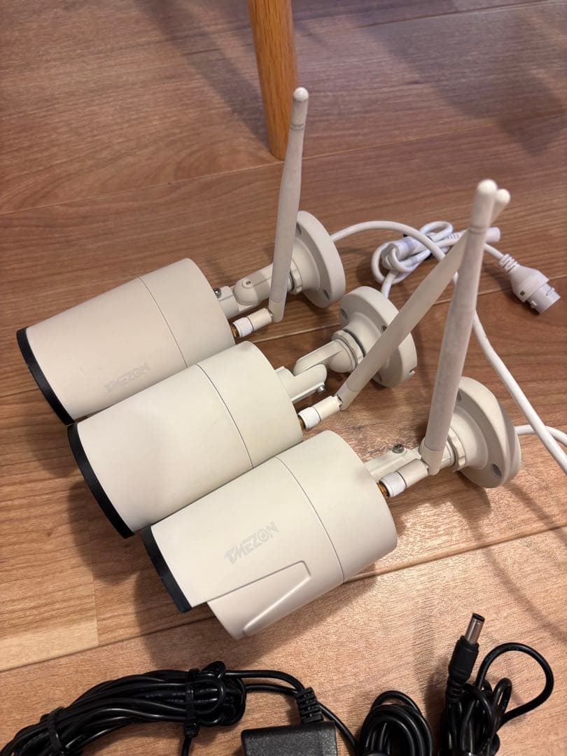 ワイヤレス防犯カメラ3台セット NVR本体付き