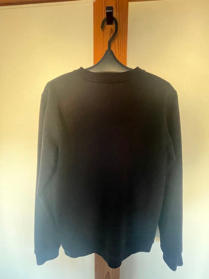 MONCLER ブラック ロゴ 長袖トレーナー