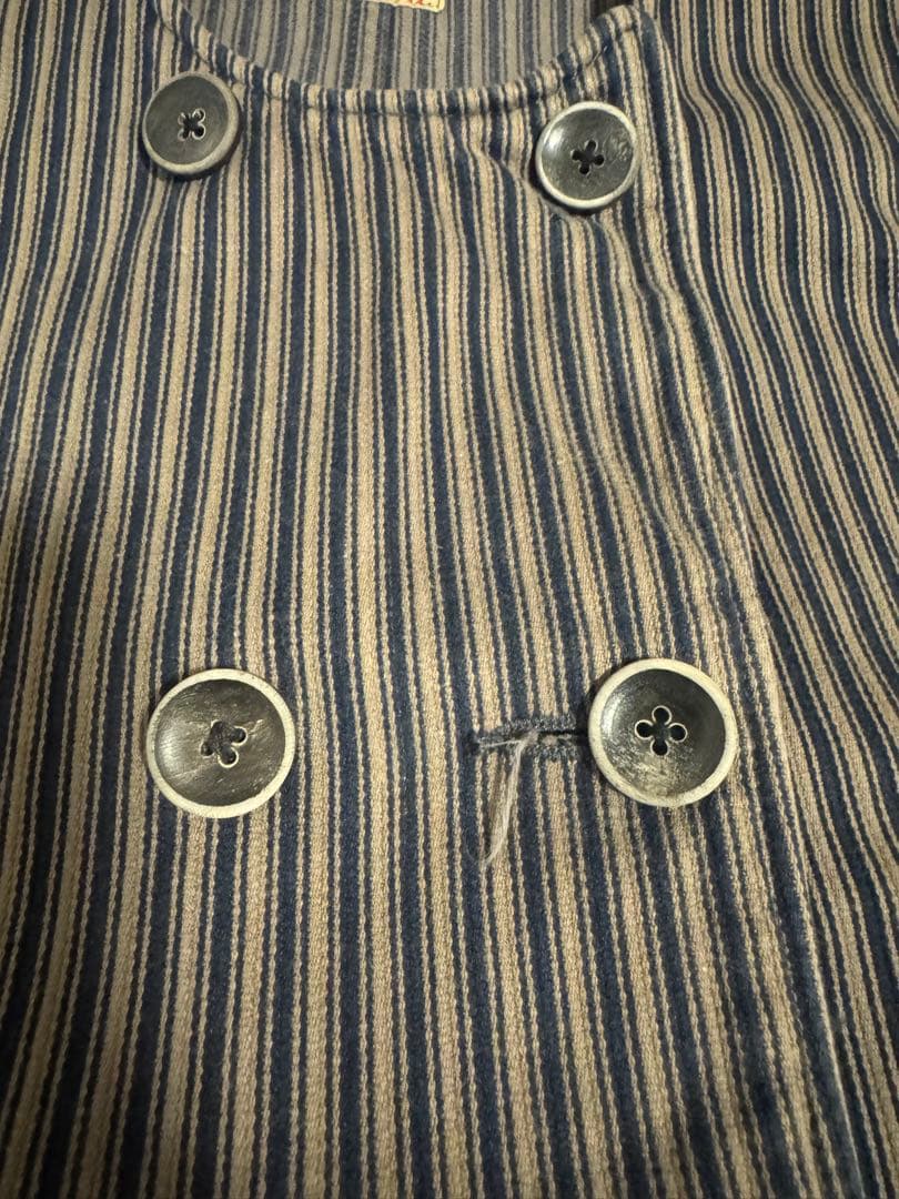 KAPITAL ストライプ ダブルボタン ベスト サイズ2【M】