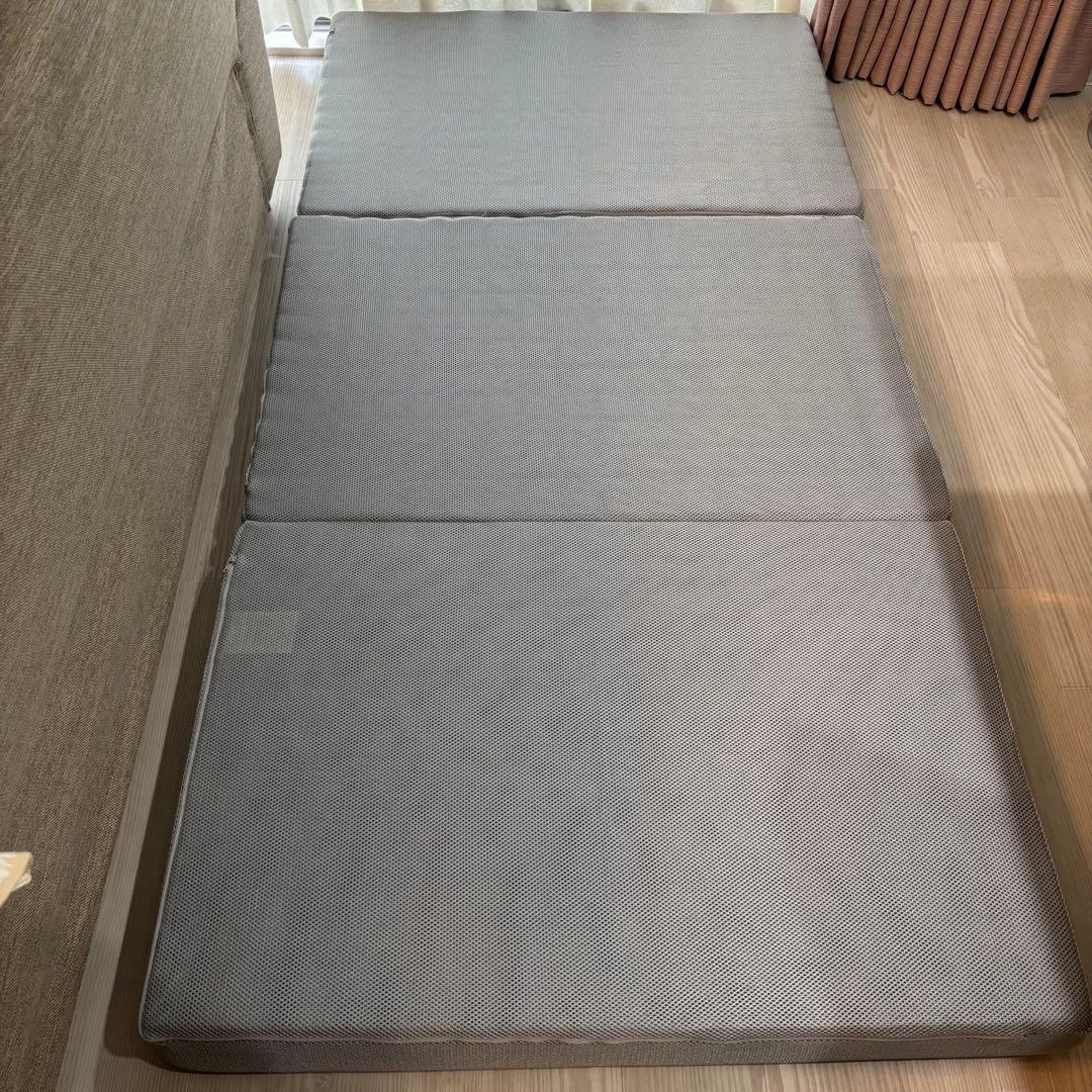 【美品】gokumin プレミアムグランマットレス 3つ折り シングル