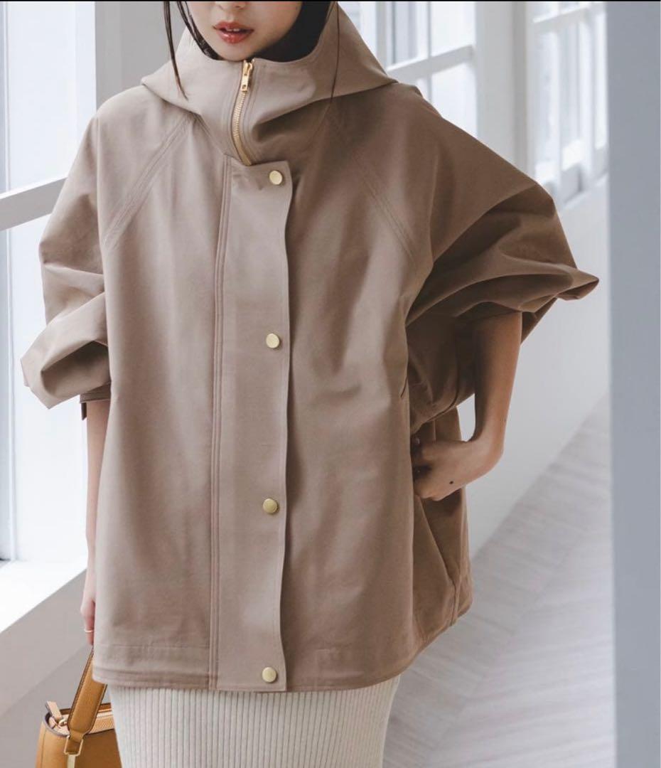 【美品】Noble ハイツイストダブルクロスフーディブルゾン