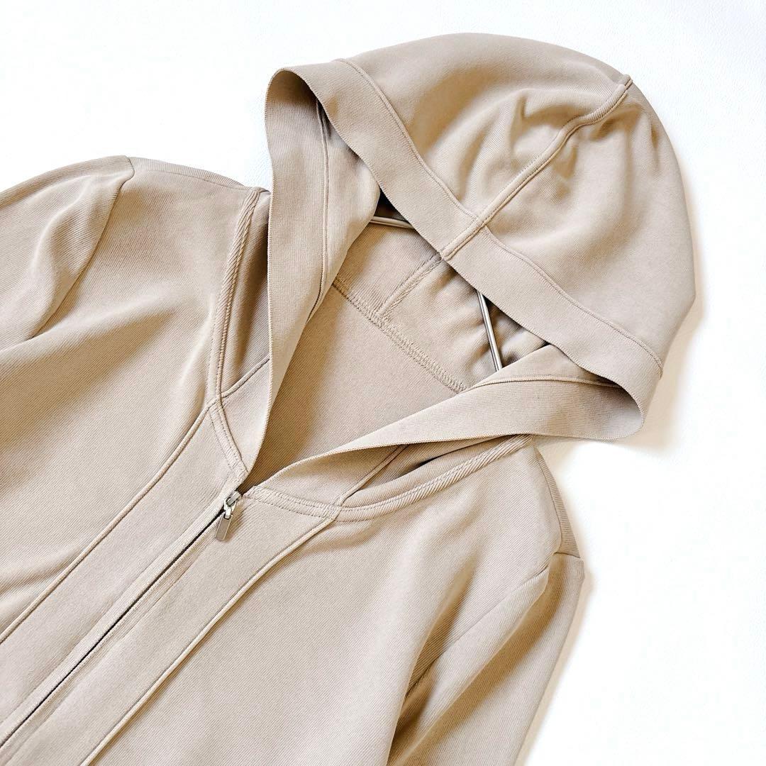 未使用級♡フォクシーニューヨーク レディライクパーカー ロゴプレート 洗える S