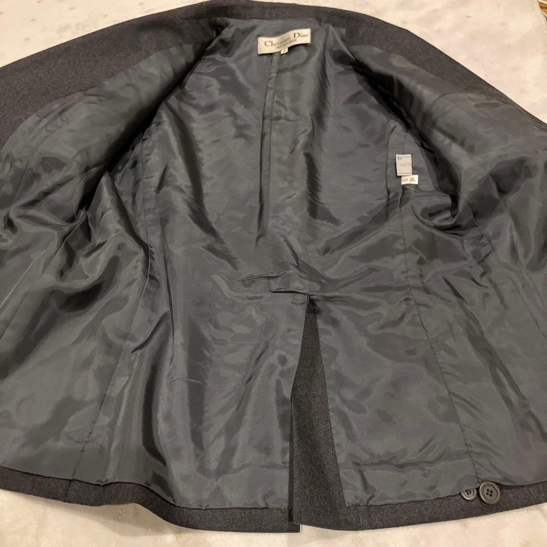 極美品　Christian Dior グレー テーラードジャケット　ウール　L
