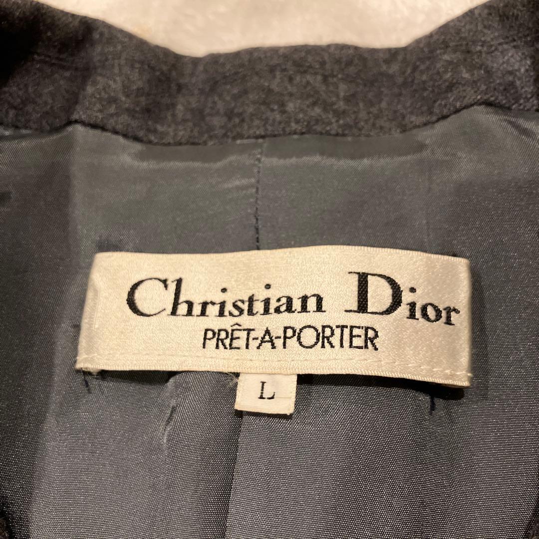 極美品　Christian Dior グレー テーラードジャケット　ウール　L