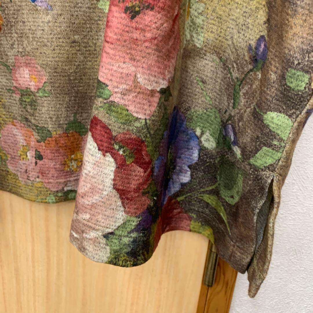 鴨居羊子　TUNIC ふんわり起毛　ゆったりシルエット　長袖トップス