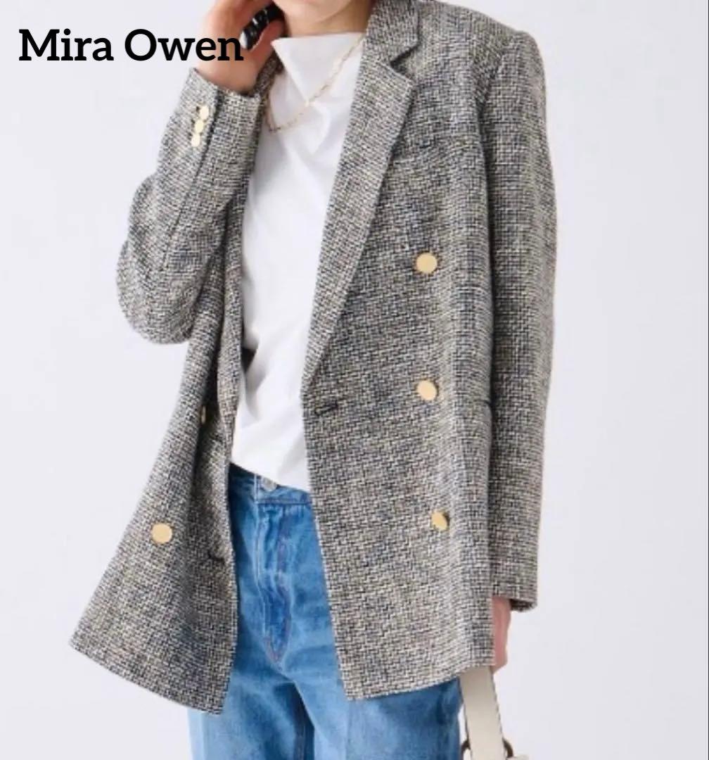 ミラオーウェン BAILA掲載 ツイード ダブルブレストジャケット美品