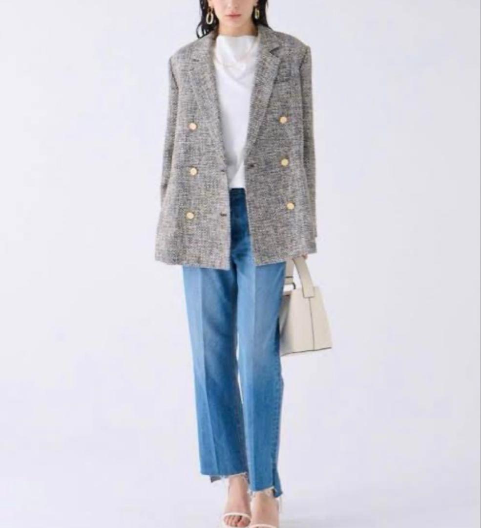 ミラオーウェン BAILA掲載 ツイード ダブルブレストジャケット美品