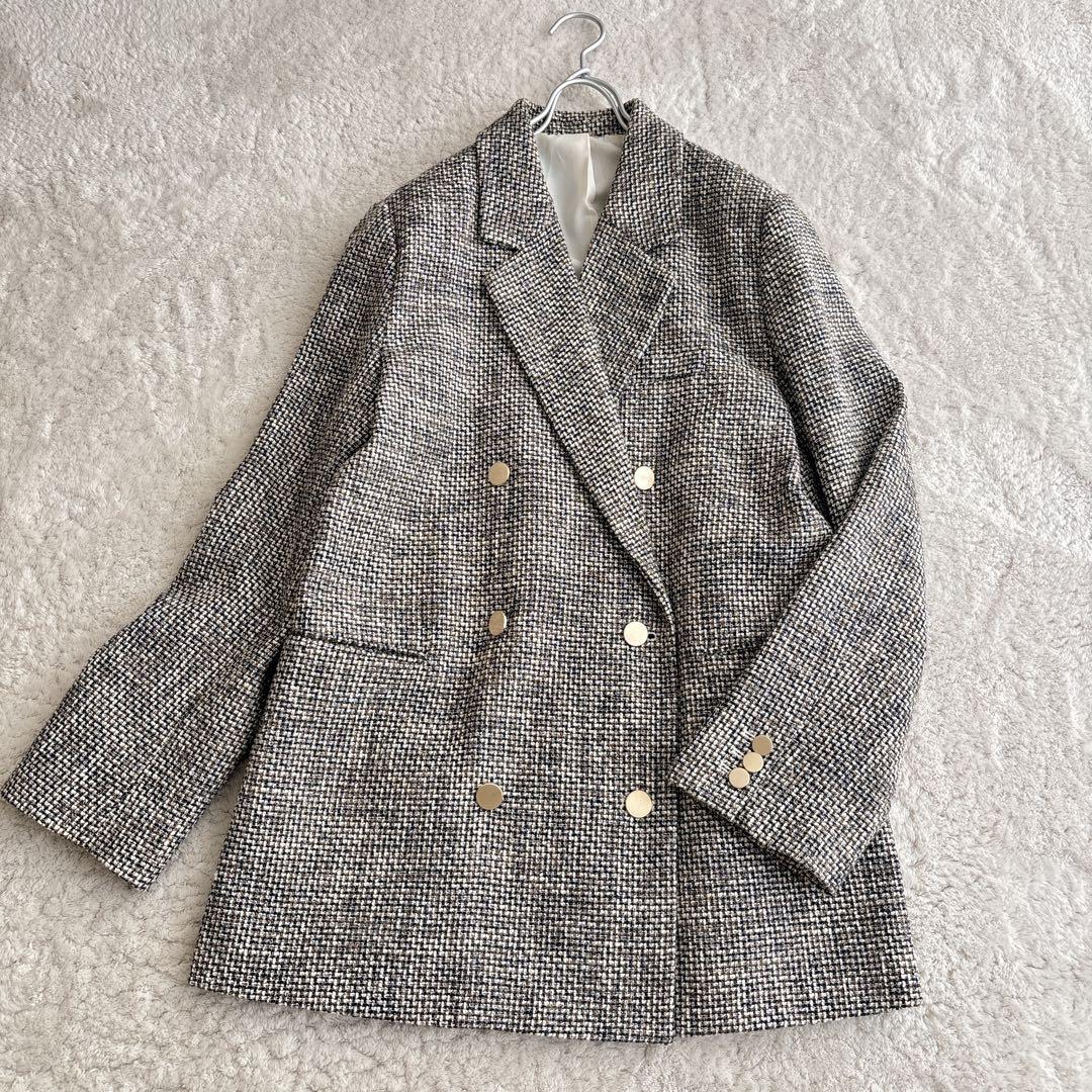 ミラオーウェン BAILA掲載 ツイード ダブルブレストジャケット美品