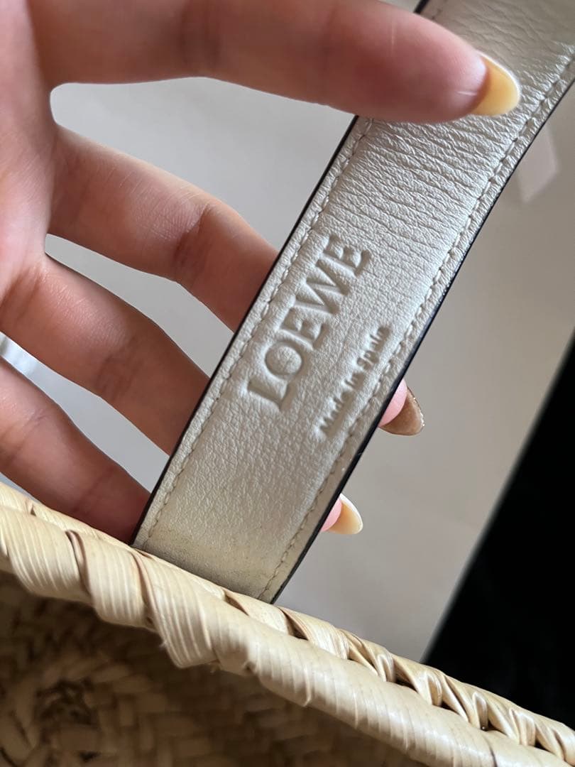 sio様　LOEWE カゴバッグ ホワイト　スモールｓ