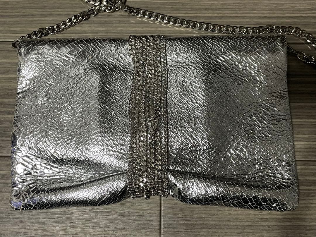 ジミーチュウ　ショルダーバッグ　シルバー