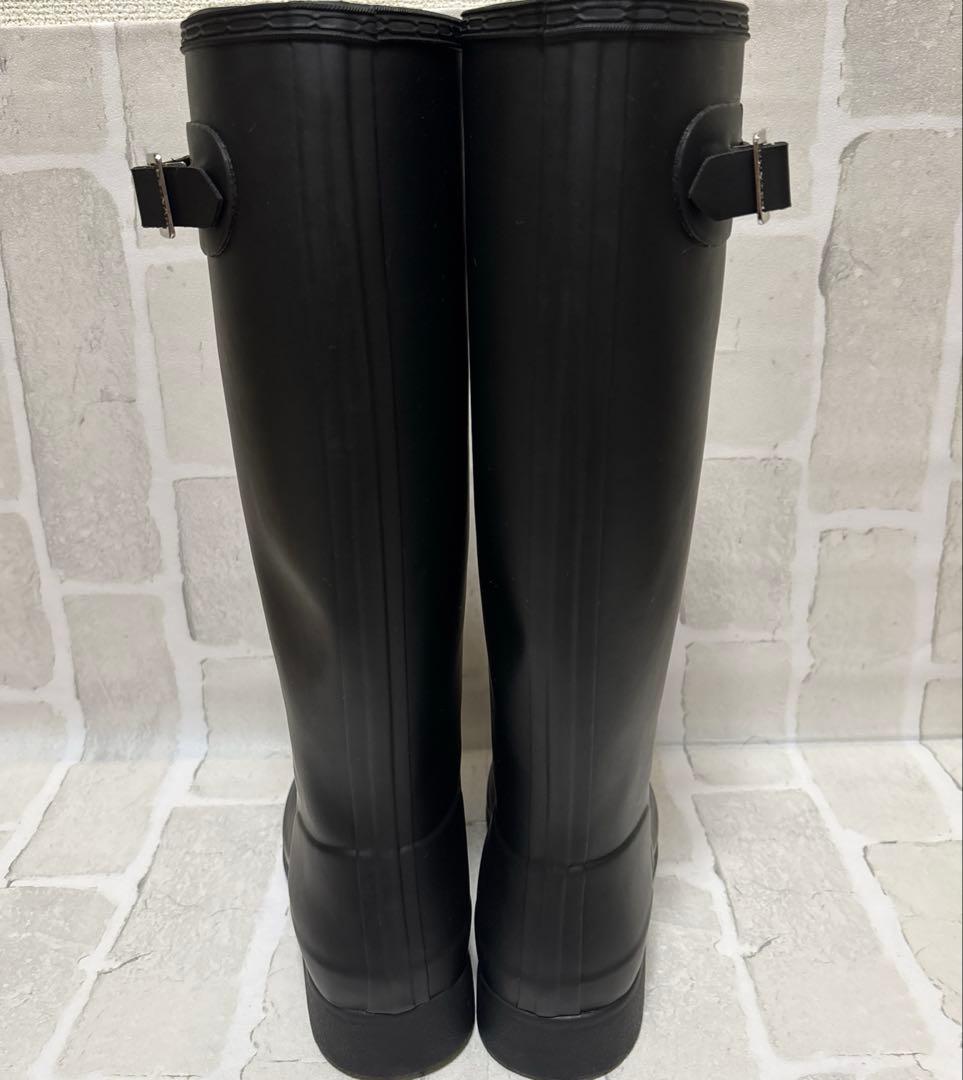 HUNTER 【ハンター 】レインブーツ ベルト付き ブラック　約23cm