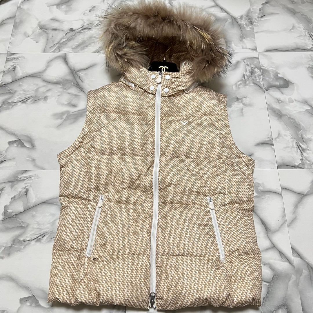 【極美品】キャロウェイ　ダウンジャケット　ベスト　多機能　リアルファー　LL