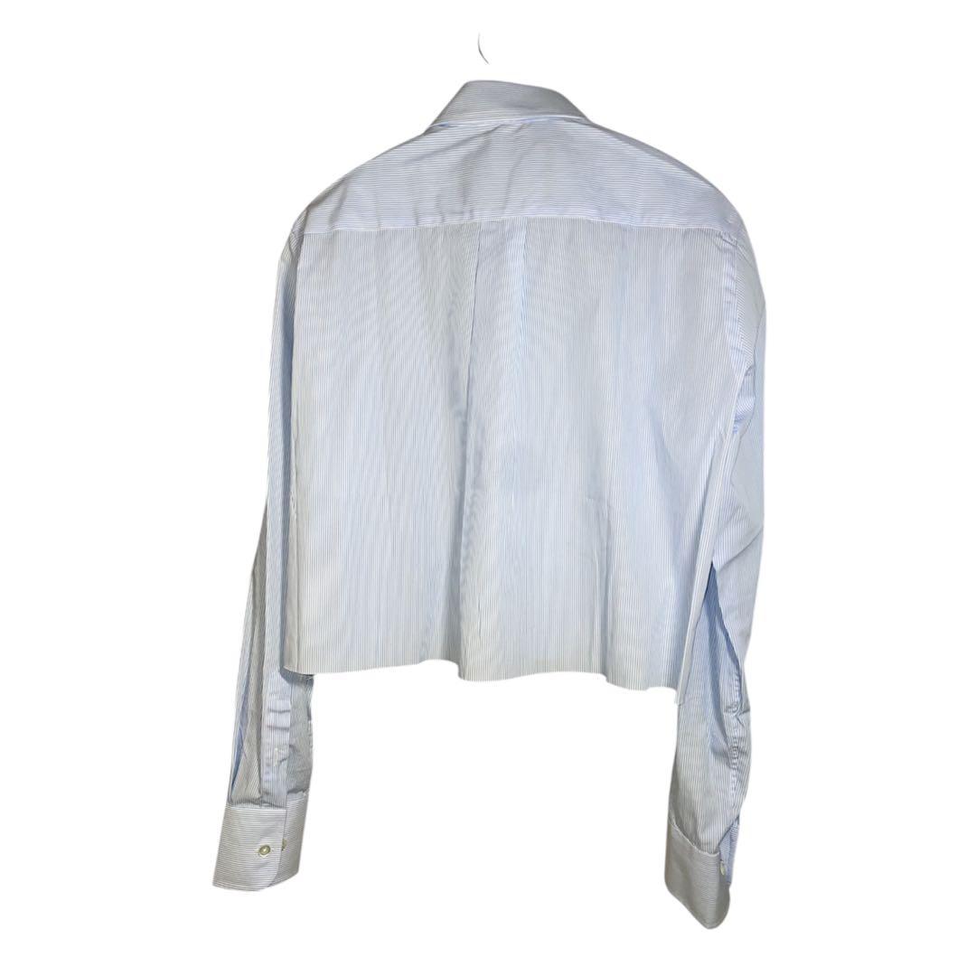 トップス CROPPED SHIRT IN MINI STRIPE hommegirls