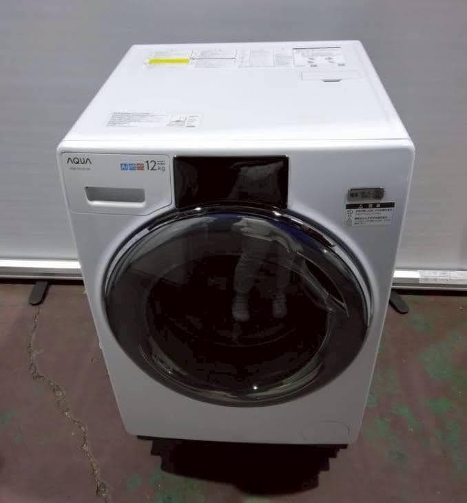 【完動品】AQUA アクア ドラム式洗濯機 AQW-DX12N-W